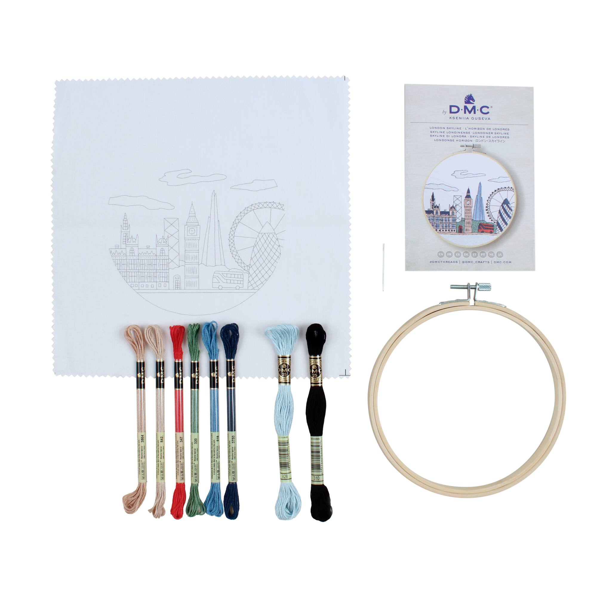 DMC® London Intermediate Embroidery Kit with Hoop